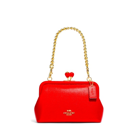 Coach Handbags - NWT Red Coach Nora Kisslock
Crossbody With Strawberry